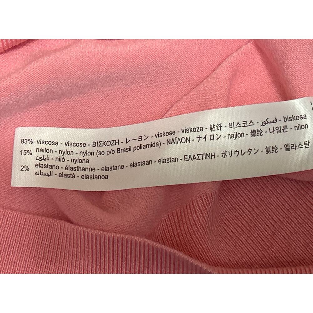 Zara Women's Pink Knit Sleeveless Button Back Crop Sweater Vest Tank Top Size S - Picture 4 of 4